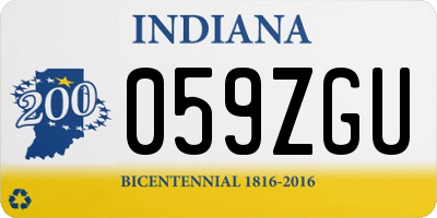 IN license plate 059ZGU