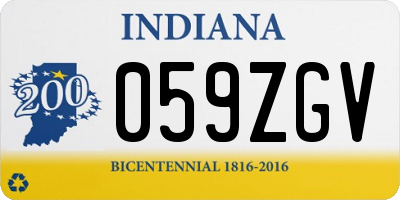 IN license plate 059ZGV