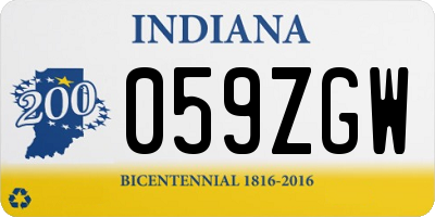 IN license plate 059ZGW