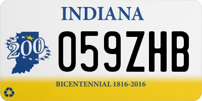 IN license plate 059ZHB