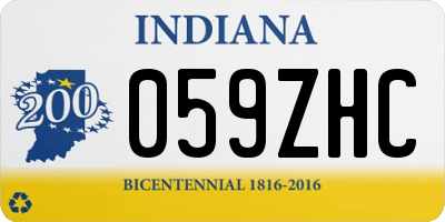 IN license plate 059ZHC