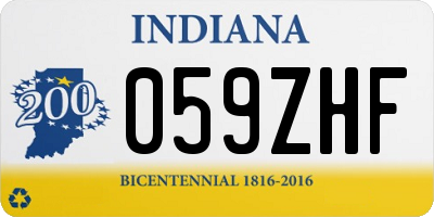 IN license plate 059ZHF
