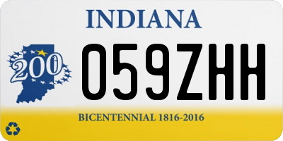 IN license plate 059ZHH