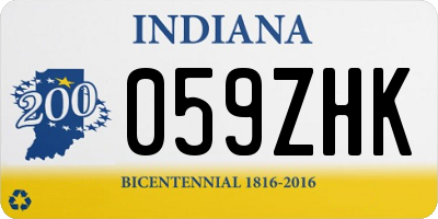 IN license plate 059ZHK