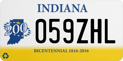 IN license plate 059ZHL