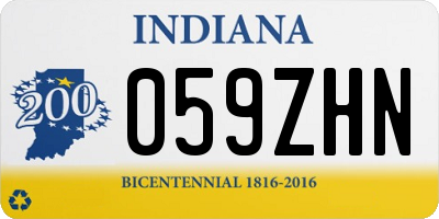 IN license plate 059ZHN
