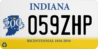 IN license plate 059ZHP