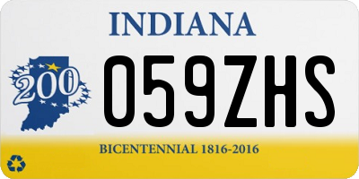 IN license plate 059ZHS
