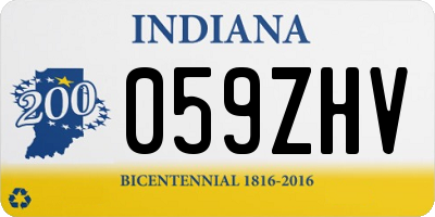 IN license plate 059ZHV