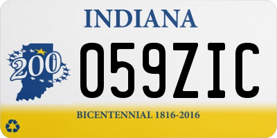 IN license plate 059ZIC