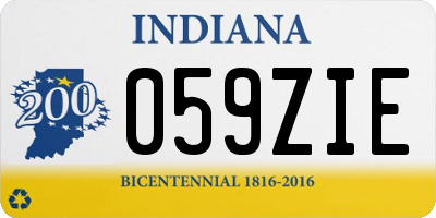 IN license plate 059ZIE