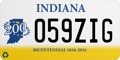 IN license plate 059ZIG