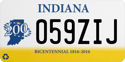 IN license plate 059ZIJ