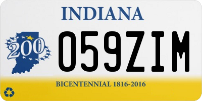 IN license plate 059ZIM
