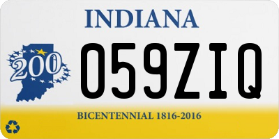 IN license plate 059ZIQ