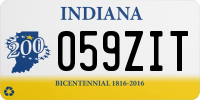 IN license plate 059ZIT