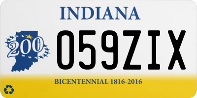 IN license plate 059ZIX