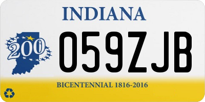 IN license plate 059ZJB