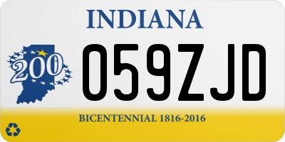 IN license plate 059ZJD