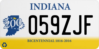 IN license plate 059ZJF