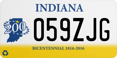 IN license plate 059ZJG