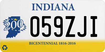 IN license plate 059ZJI