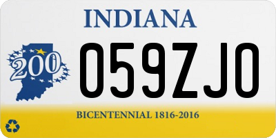 IN license plate 059ZJO