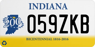 IN license plate 059ZKB