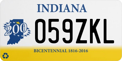 IN license plate 059ZKL