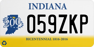 IN license plate 059ZKP