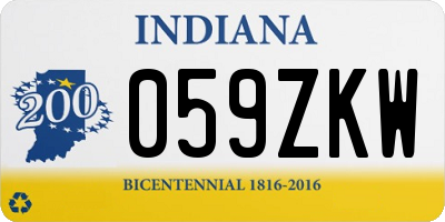 IN license plate 059ZKW