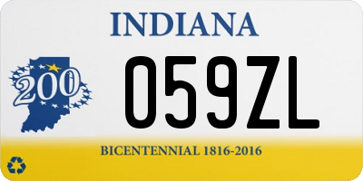 IN license plate 059ZL