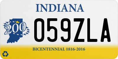IN license plate 059ZLA