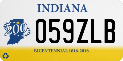 IN license plate 059ZLB