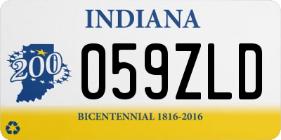 IN license plate 059ZLD