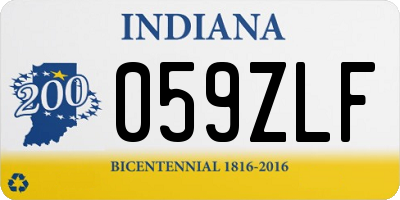 IN license plate 059ZLF