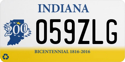 IN license plate 059ZLG