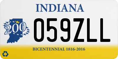 IN license plate 059ZLL