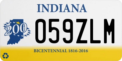 IN license plate 059ZLM