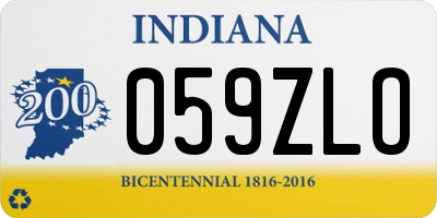 IN license plate 059ZLO