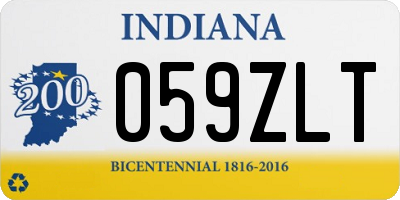 IN license plate 059ZLT