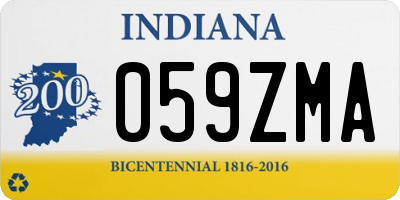IN license plate 059ZMA