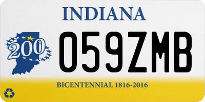 IN license plate 059ZMB