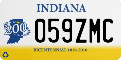 IN license plate 059ZMC