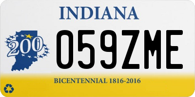 IN license plate 059ZME