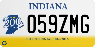 IN license plate 059ZMG
