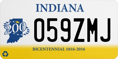 IN license plate 059ZMJ