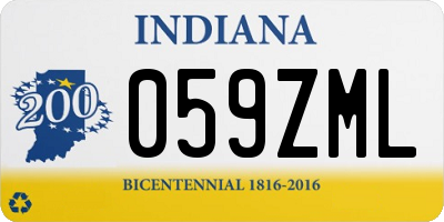 IN license plate 059ZML