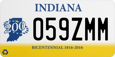 IN license plate 059ZMM