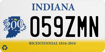 IN license plate 059ZMN